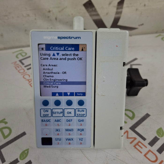 Baxter Baxter Sigma Spectrum 6.02.06 with B/G Battery Infusion Pump Infusion Pump reLink Medical