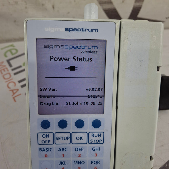 Baxter Sigma Spectrum 6.02.07 with B/G Battery Infusion Pump