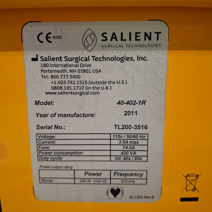 Salient Salient Aquamantys System 40-402-1 Electrosurgical Unit Electrosurgical Units reLink Medical