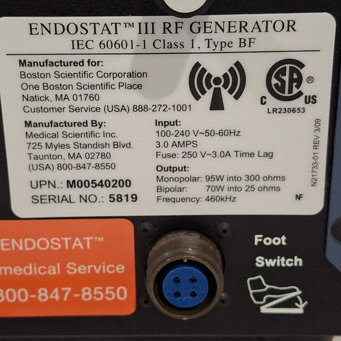 Boston Scientific Boston Scientific Endostat III RF Generator Surgical Equipment reLink Medical
