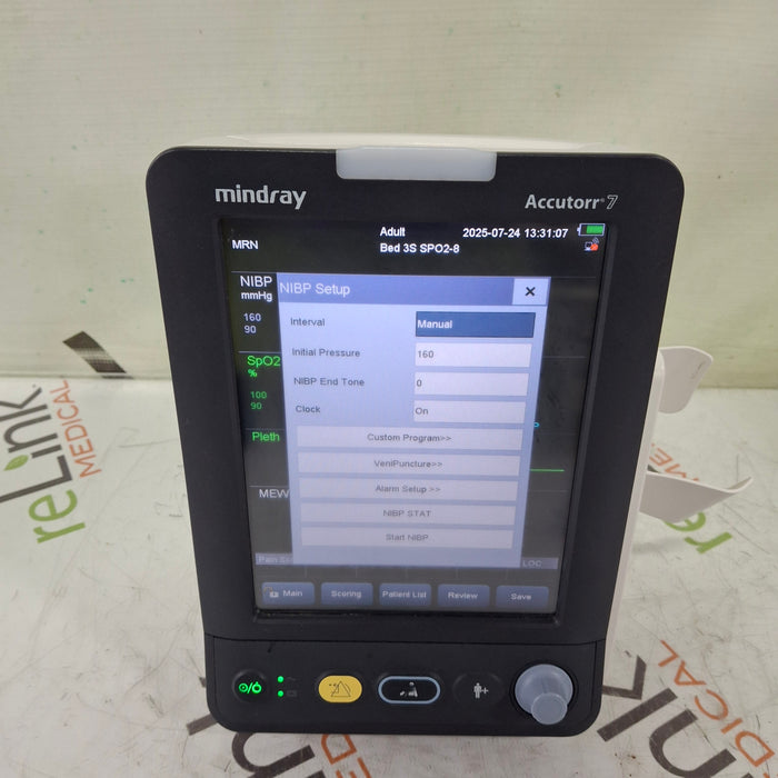 Mindray Mindray Accutorr 7 Vital Signs Monitor Patient Monitors reLink Medical