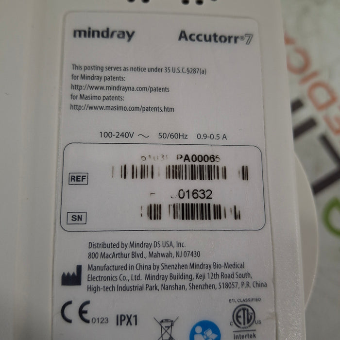 Mindray Mindray Accutorr 7 Vital Signs Monitor Patient Monitors reLink Medical