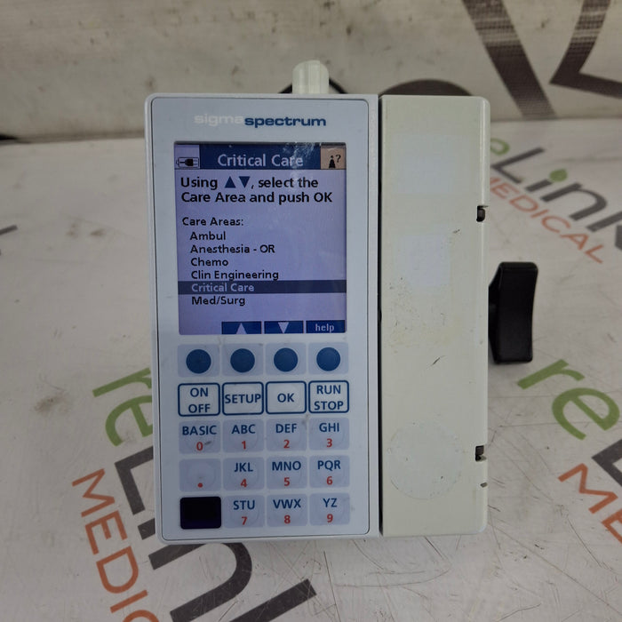 Baxter Baxter Sigma Spectrum 6.02.07 with B/G Battery Infusion Pump Infusion Pump reLink Medical