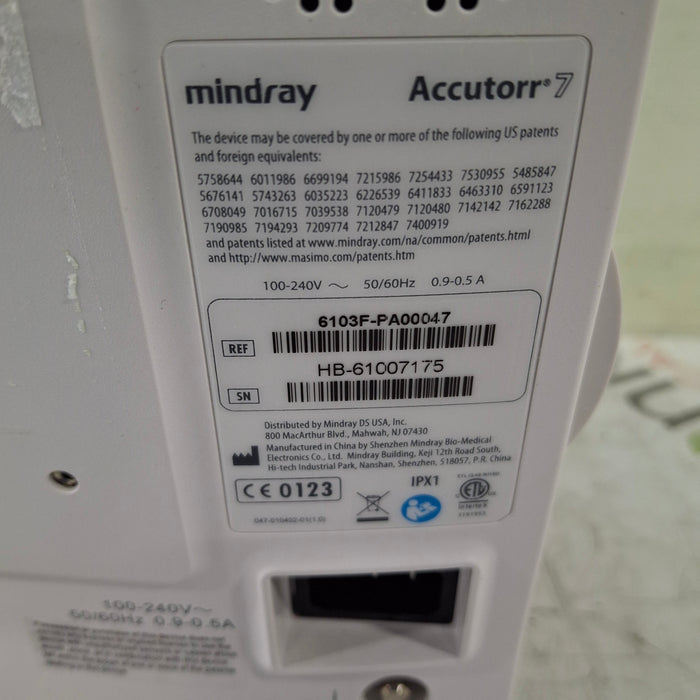 Mindray Mindray Accutorr 7 Vital Signs Monitor Patient Monitors reLink Medical