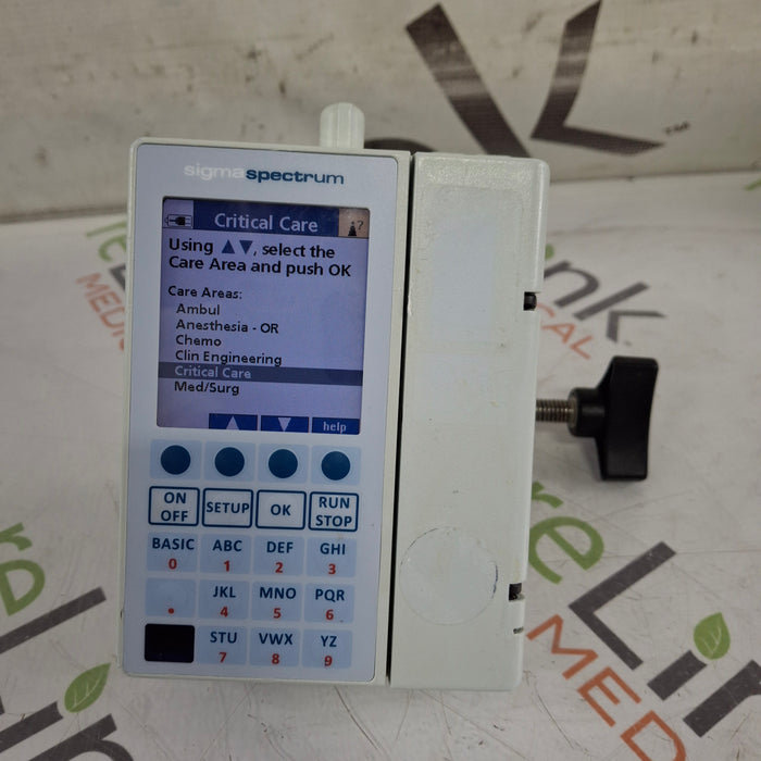 Baxter Sigma Spectrum 6.02.07 with B/G Battery Infusion Pump