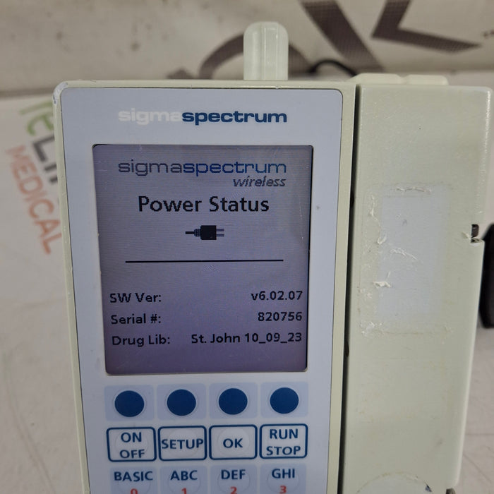 Baxter Baxter Sigma Spectrum 6.02.07 with B/G Battery Infusion Pump Infusion Pump reLink Medical