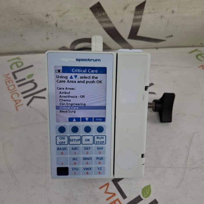 Baxter Baxter Sigma Spectrum 6.02.07 with B/G Battery Infusion Pump Infusion Pump reLink Medical