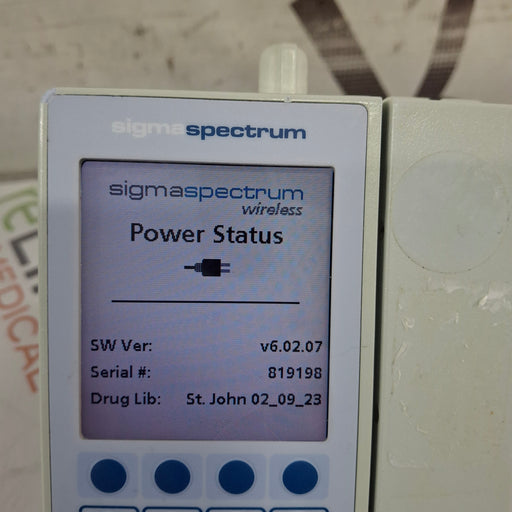 Baxter Baxter Sigma Spectrum 6.02.07 with B/G Battery Infusion Pump Infusion Pump reLink Medical