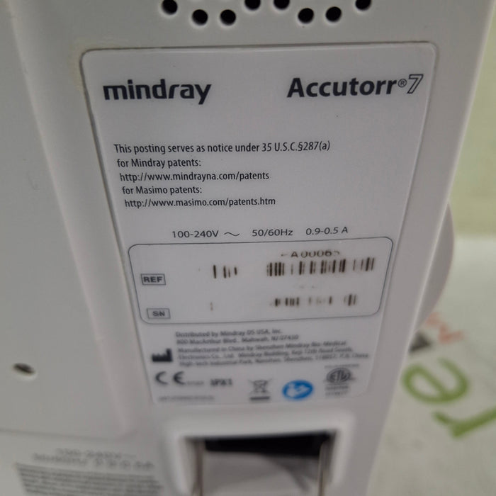 Mindray Mindray Accutorr 7 Vital Signs Monitor Patient Monitors reLink Medical