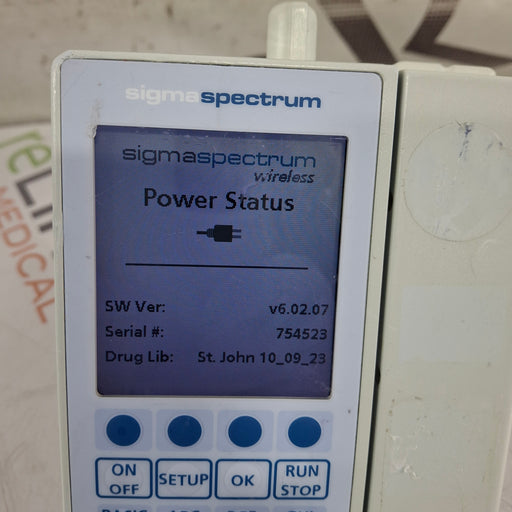 Baxter Baxter Sigma Spectrum 6.02.07 with B/G Battery Infusion Pump Infusion Pump reLink Medical