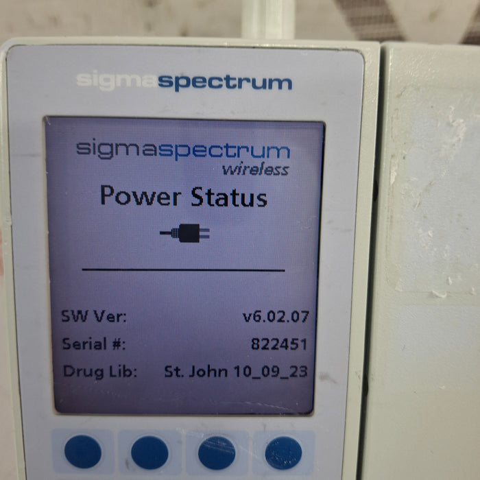 Baxter Baxter Sigma Spectrum 6.02.07 with B/G Battery Infusion Pump Infusion Pump reLink Medical