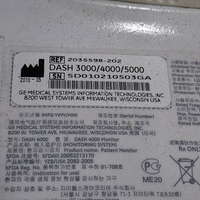 GE Healthcare GE Healthcare Dash 4000 - Masimo SpO2 Patient Monitor Patient Monitors reLink Medical