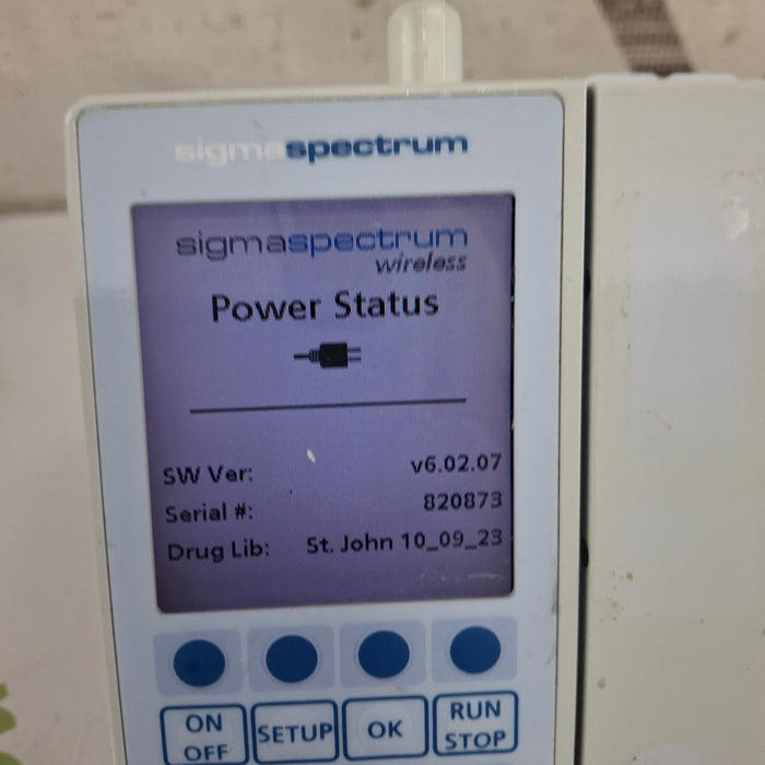 Baxter Baxter Sigma Spectrum 6.02.07 with B/G Battery Infusion Pump Infusion Pump reLink Medical