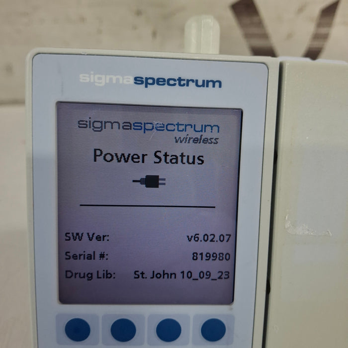 Baxter Baxter Sigma Spectrum 6.02.07 with B/G Battery Infusion Pump Infusion Pump reLink Medical