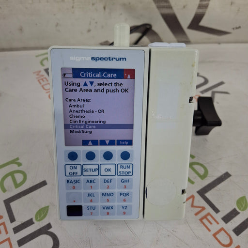 Baxter Baxter Sigma Spectrum 6.02.07 with B/G Battery Infusion Pump Infusion Pump reLink Medical
