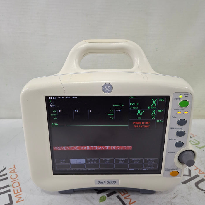 GE Healthcare GE Healthcare Dash 3000 - GE/Nellcor SpO2 Patient Monitor Patient Monitors reLink Medical