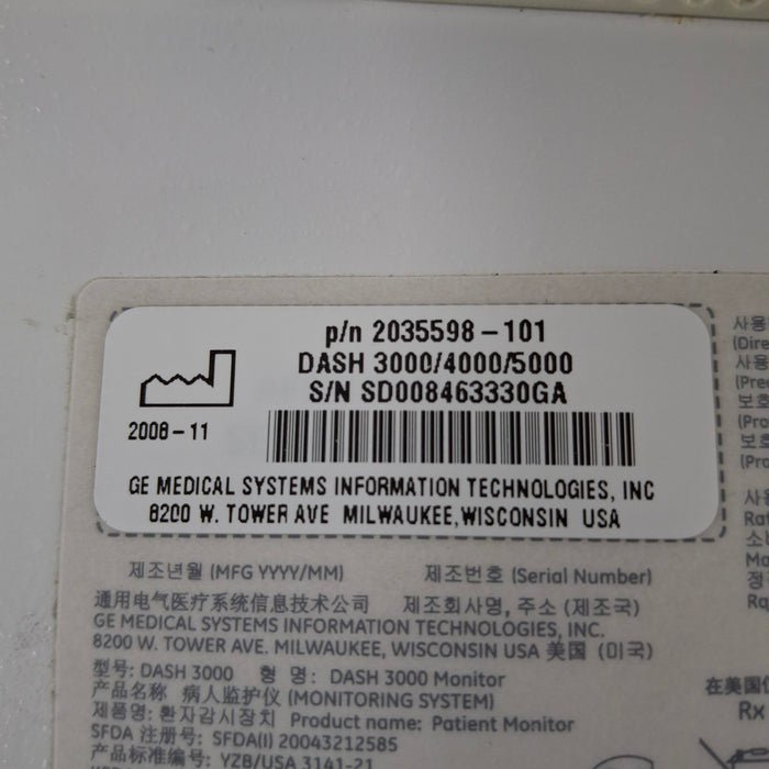 GE Healthcare GE Healthcare Dash 3000 - GE/Nellcor SpO2 Patient Monitor Patient Monitors reLink Medical