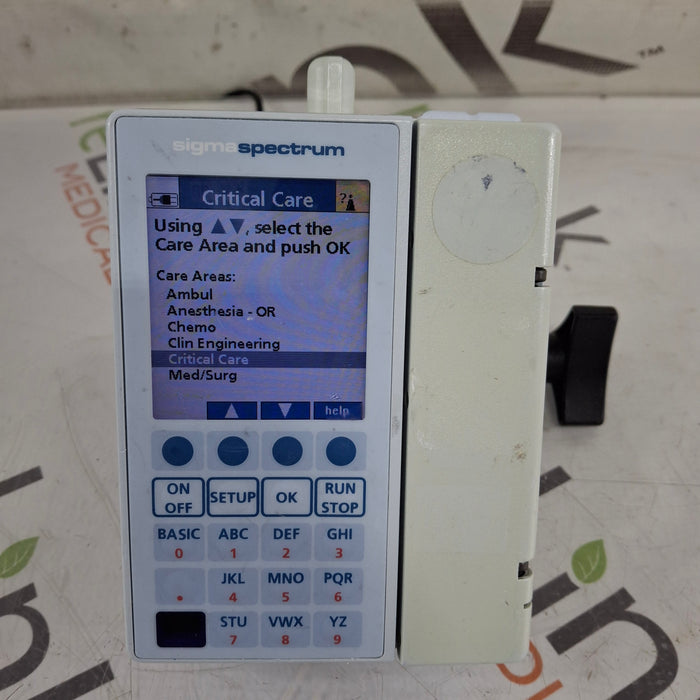 Baxter Baxter Sigma Spectrum 6.02.07 with B/G Battery Infusion Pump Infusion Pump reLink Medical