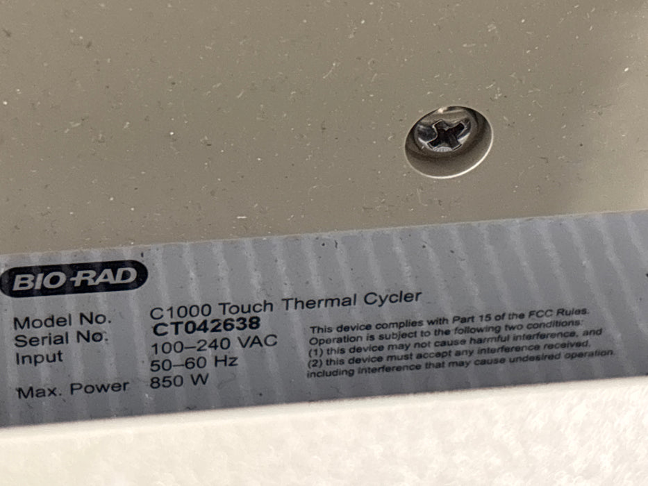 Bio-Rad Bio-Rad C1000 Touch PCR Thermal Cycler Research Lab reLink Medical