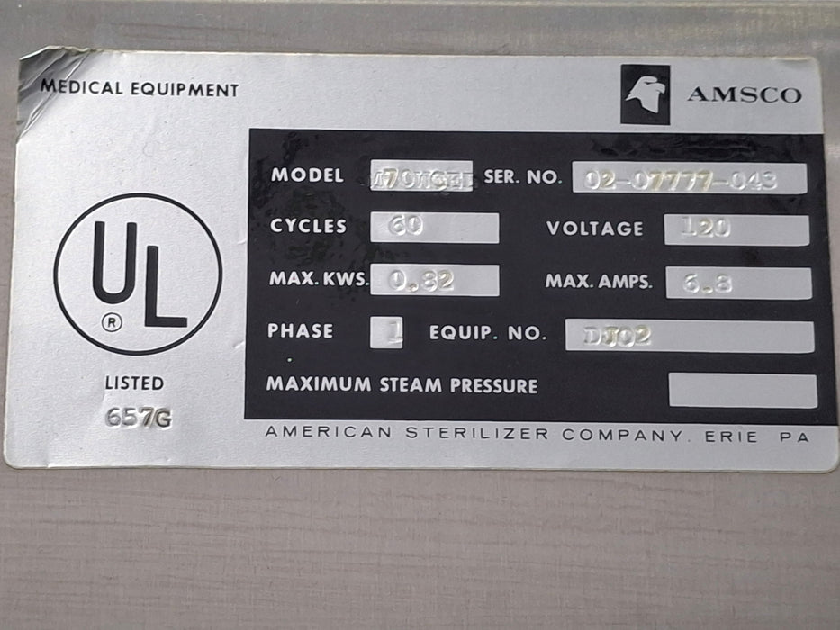 Amsco M70WC-EL Blanket Warmer