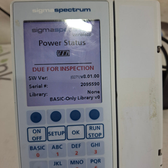 Baxter Sigma Spectrum 8.01.00 w/o Battery Infusion Pump