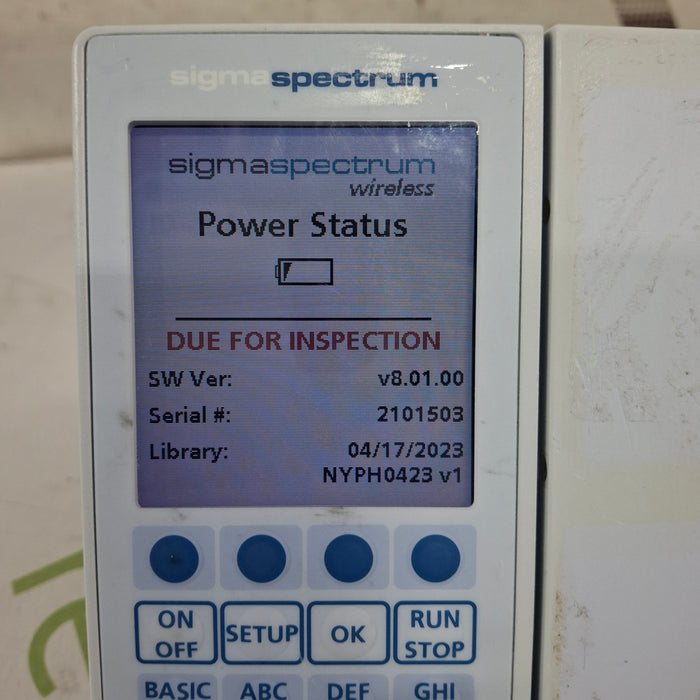 Baxter Sigma Spectrum 8.01.00 w/o Battery Infusion Pump