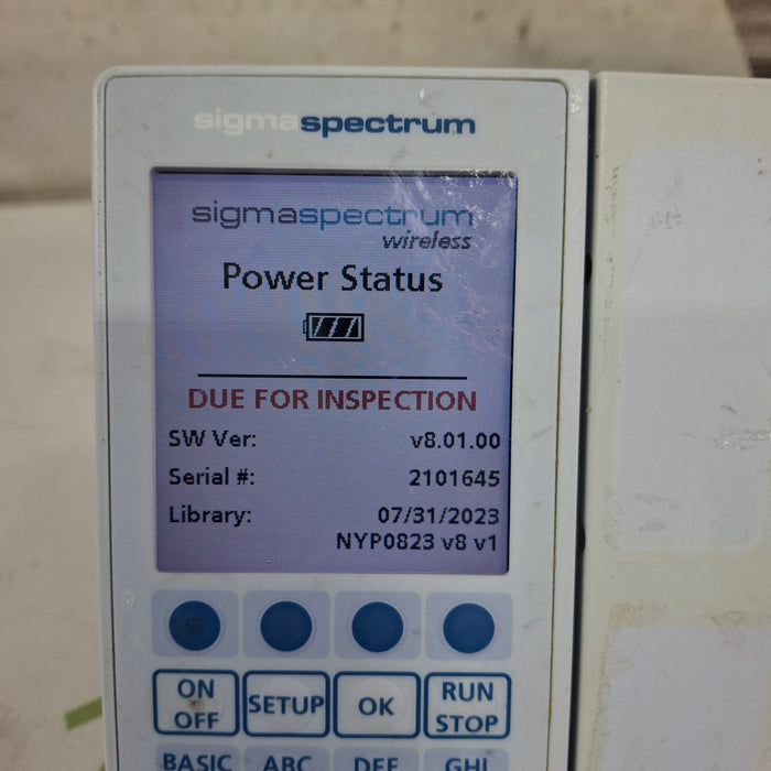 Baxter Sigma Spectrum 8.01.00 w/o Battery Infusion Pump