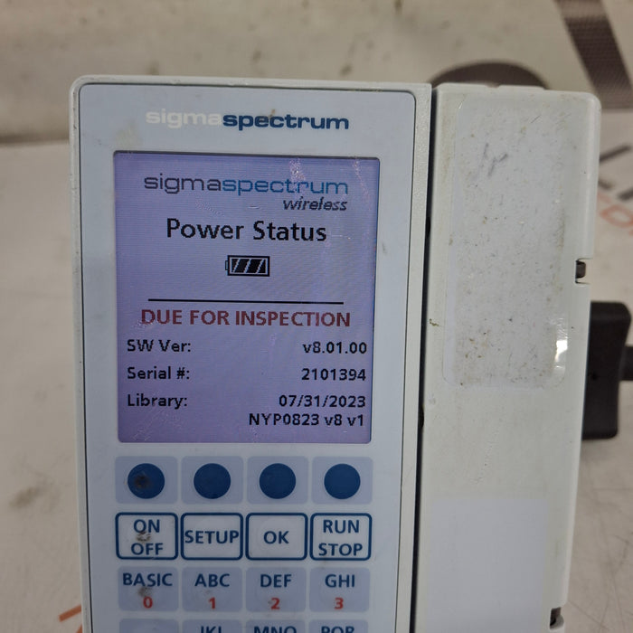 Baxter Sigma Spectrum 8.01.00 w/o Battery Infusion Pump