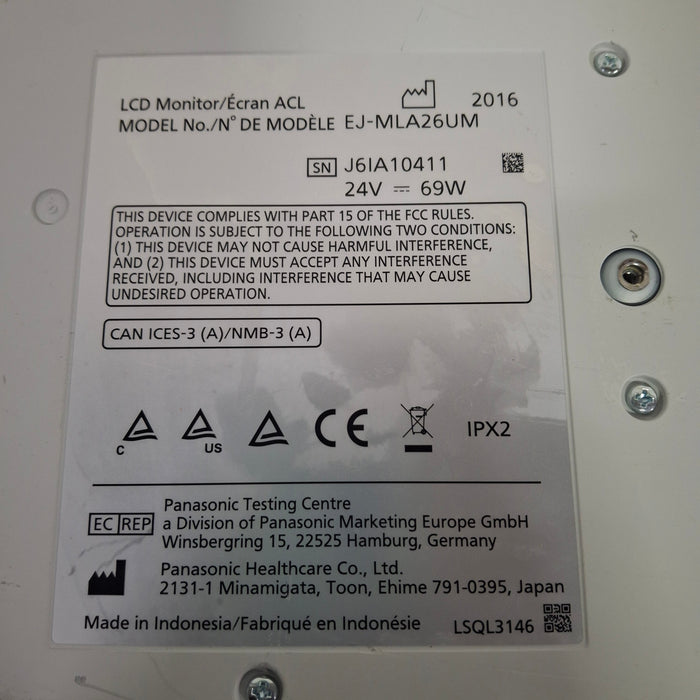 Panasonic Panasonic EJ-MLA26U 26” Full HD Medical Monitor Rigid Endoscopy reLink Medical
