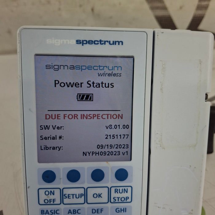 Baxter Sigma Spectrum 8.01.00 w/o Battery Infusion Pump
