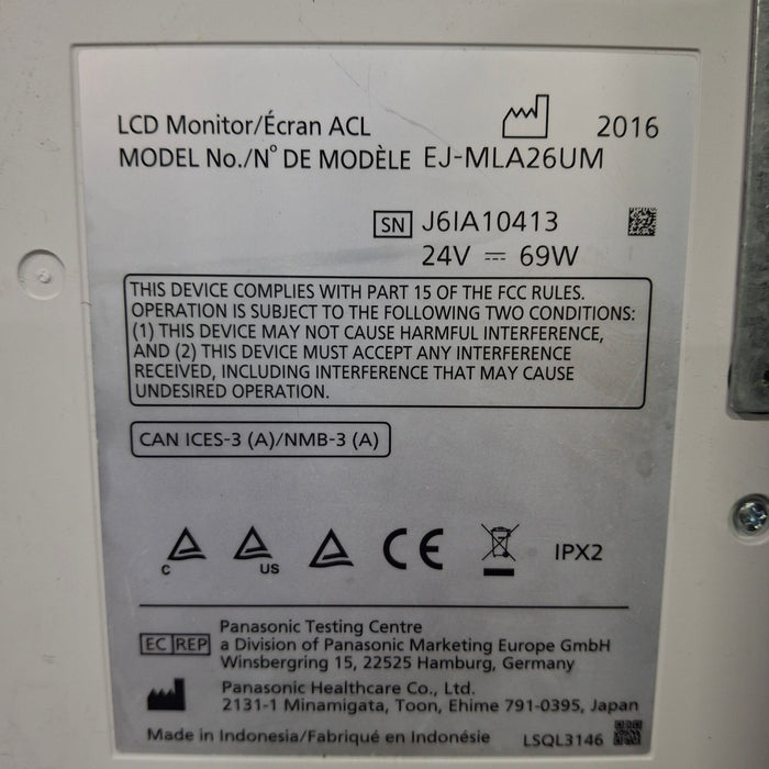 Panasonic Panasonic EJ-MLA26U 26” Full HD Medical Monitor Rigid Endoscopy reLink Medical
