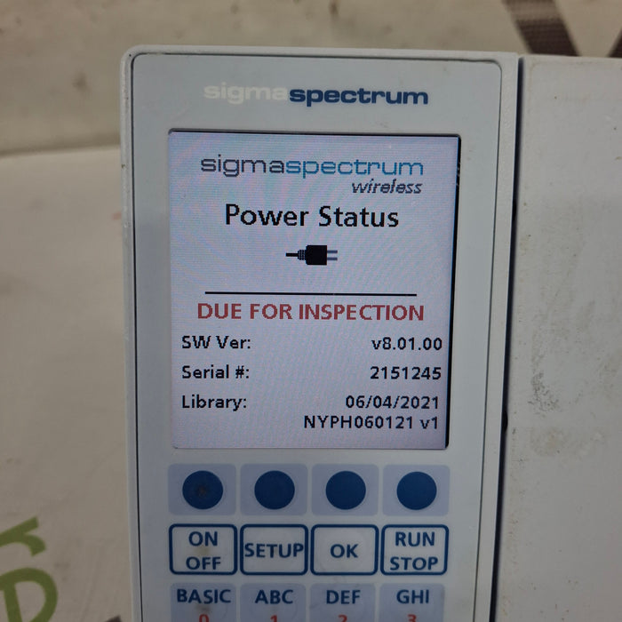 Baxter Sigma Spectrum 8.01.00 w/o Battery Infusion Pump