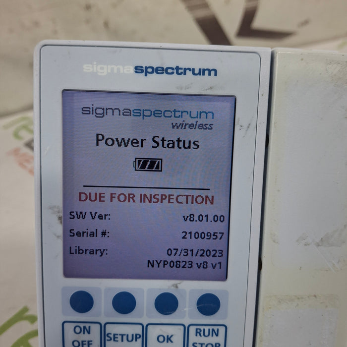 Baxter Baxter Sigma Spectrum 8.01.00 w/o Battery Infusion Pump Infusion Pump reLink Medical