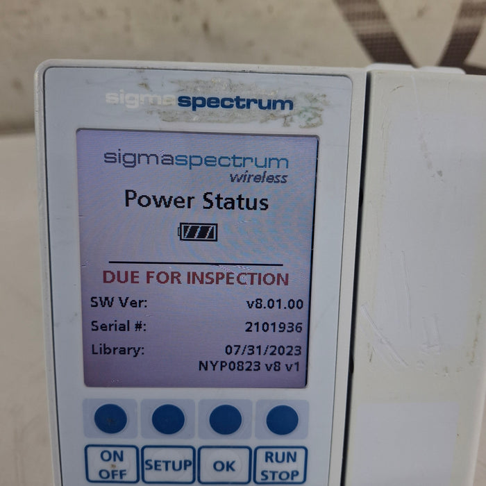Baxter Sigma Spectrum 8.01.00 w/o Battery Infusion Pump