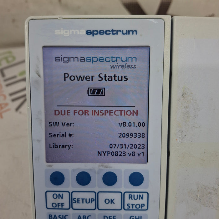 Baxter Sigma Spectrum 8.01.00 w/o Battery Infusion Pump