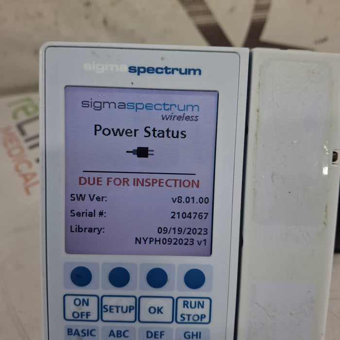 Baxter Sigma Spectrum 8.01.00 w/o Battery Infusion Pump