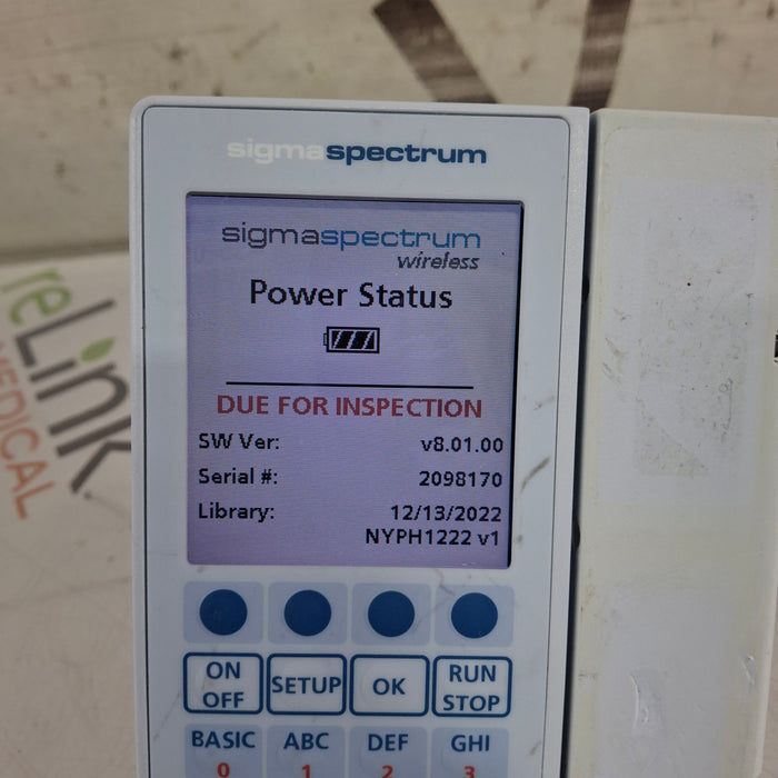 Baxter Sigma Spectrum 8.01.00 w/o Battery Infusion Pump