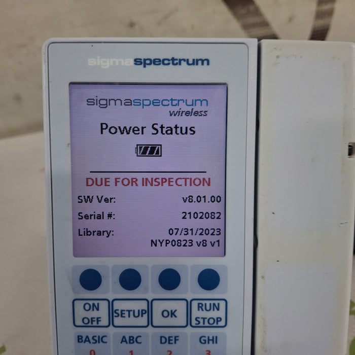 Baxter Sigma Spectrum 8.01.00 w/o Battery Infusion Pump
