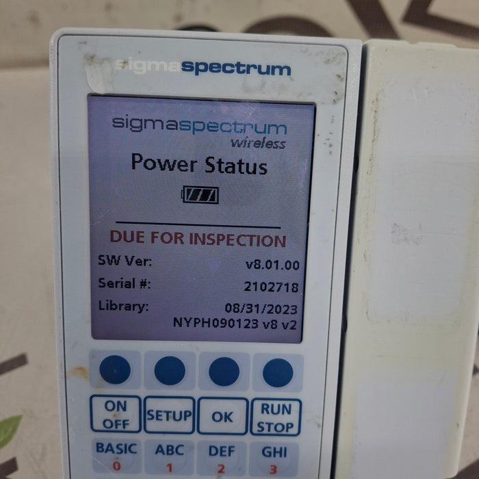 Baxter Sigma Spectrum 8.01.00 w/o Battery Infusion Pump
