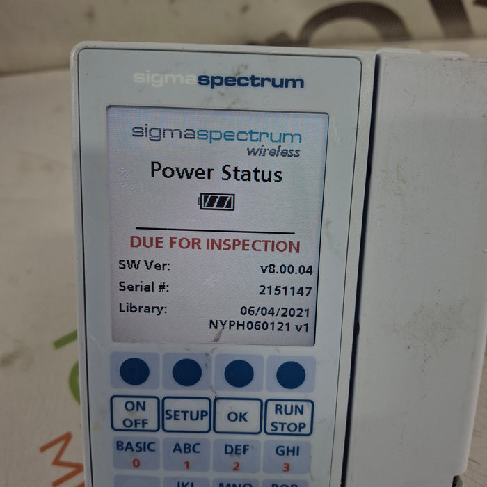 Baxter Sigma Spectrum 8.00.04 w/o Battery Infusion Pump