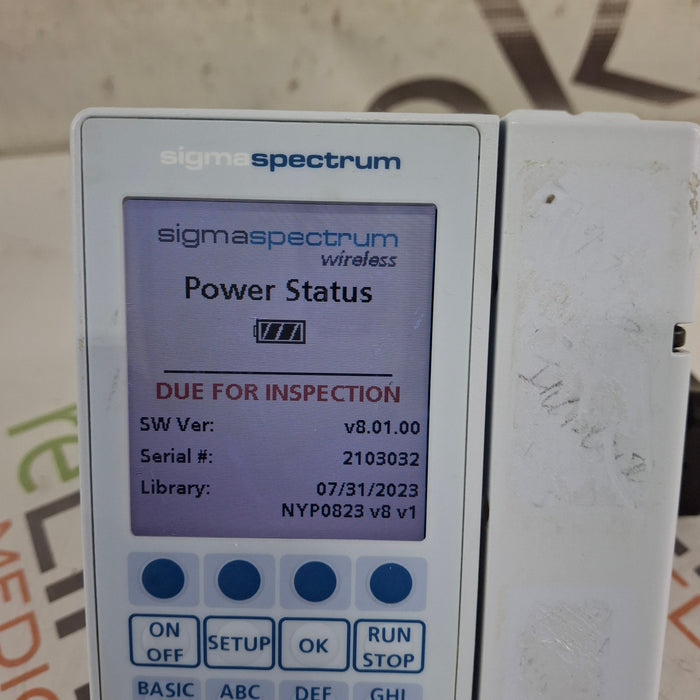 Baxter Sigma Spectrum 8.01.00 w/o Battery Infusion Pump