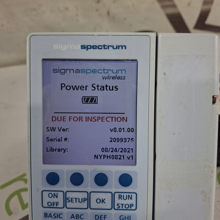 Baxter Sigma Spectrum 8.01.00 w/o Battery Infusion Pump
