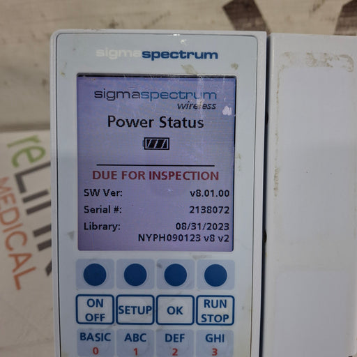 Baxter Baxter Sigma Spectrum 8.01.00 w/o Battery Infusion Pump Infusion Pump reLink Medical