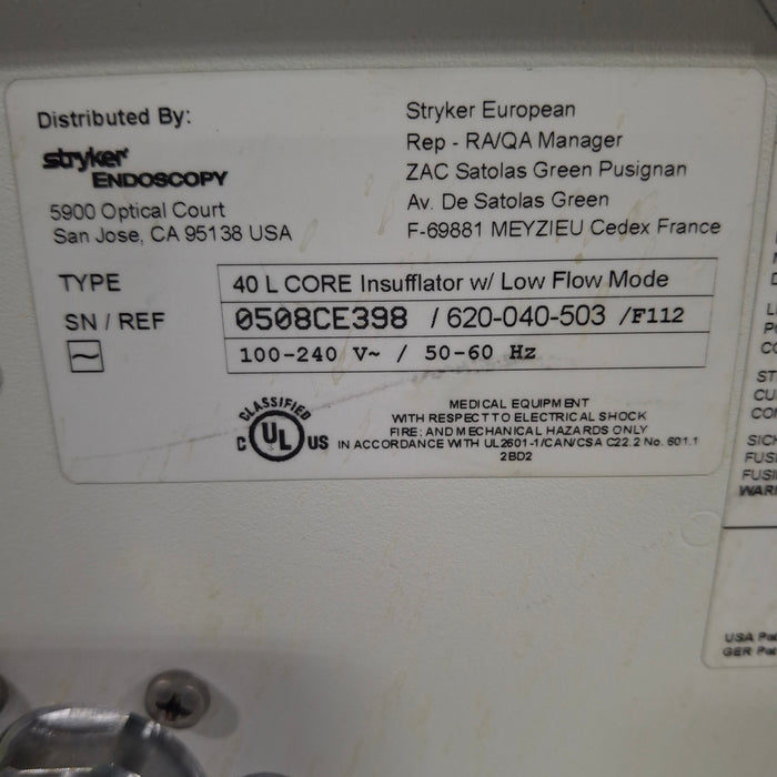 Stryker Stryker 40L Highflow Insufflator Rigid Endoscopy reLink Medical