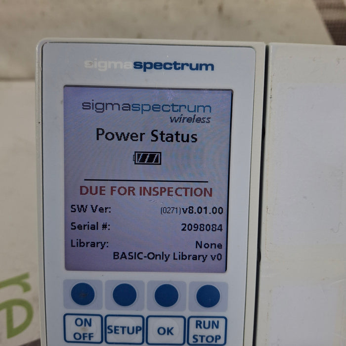 Baxter Sigma Spectrum 8.01.00 w/o Battery Infusion Pump