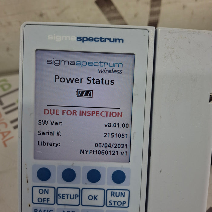 Baxter Sigma Spectrum 8.01.00 w/o Battery Infusion Pump