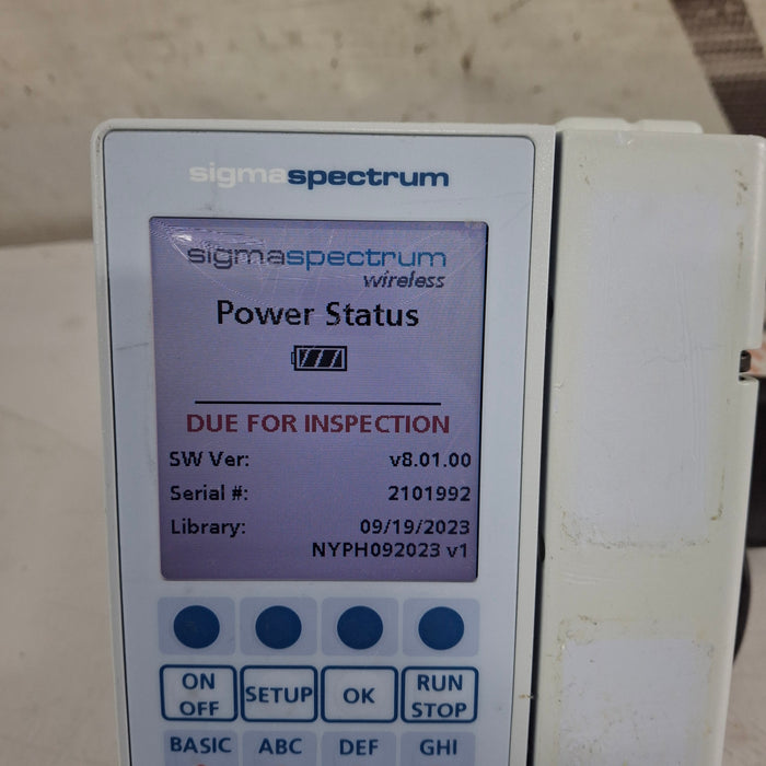 Baxter Sigma Spectrum 8.01.00 w/o Battery Infusion Pump