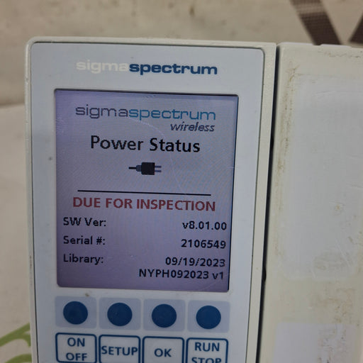 Baxter Baxter Sigma Spectrum 8.01.00 w/o Battery Infusion Pump Infusion Pump reLink Medical