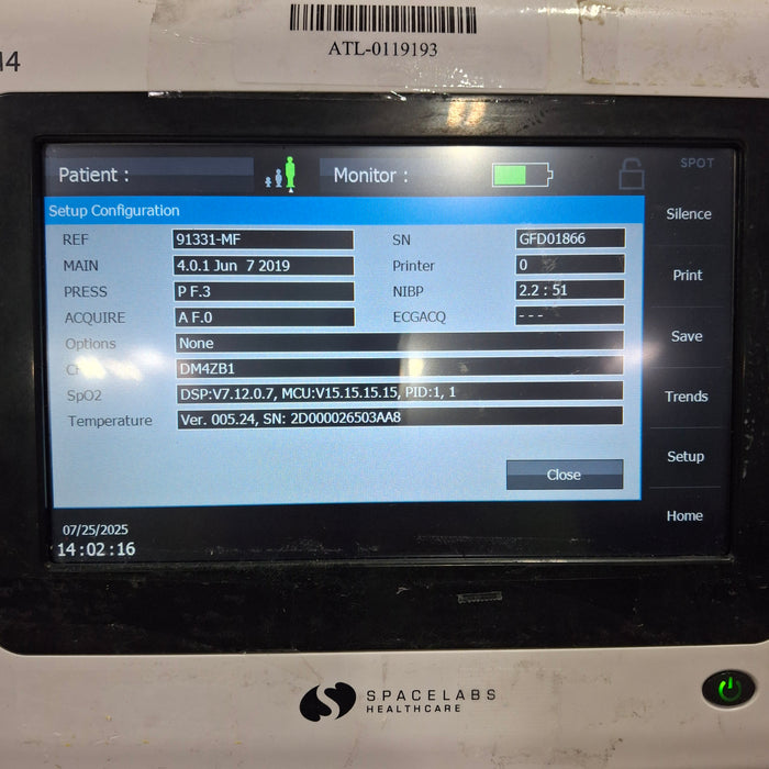 Spacelabs Healthcare DM4 Dual Mode Monitor