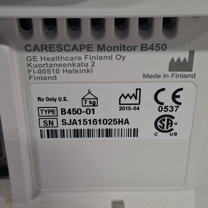 GE Healthcare Carescape B450 Critical Care Patient Monitor